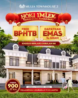 Villa 2,5 Lantai Jalan Yos Sudarso Komplek Mulia Town House 2