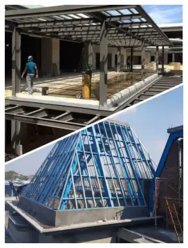 BANGUN & RENOVASI KONSTRUKSI BAJA, GUDANG CAFE DLL