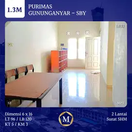 Rumah Purimas Gunung Anyar Surabaya Timur dkt Rungkut Medokan MERR