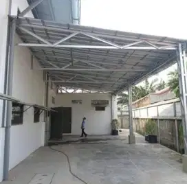 Terpasang kanopi rangka baja ringan atap spndek 0.30 cm