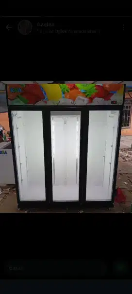 Jual showcase merek RSA 3 pintu kapasitas 1300