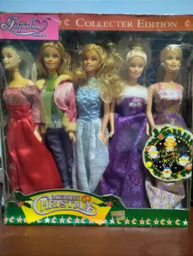 5 Boneka Barbie + Bonus 3 Baju Barbie