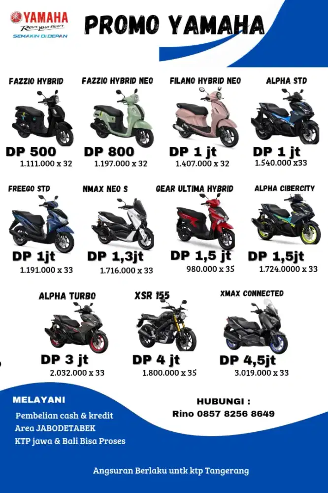 CREDIT MOTOR YAMAHA MUDAH DAN CEPAT TERBARU