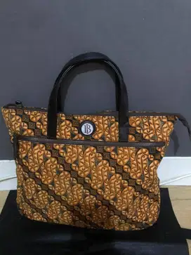 Tas Laptop Batik - Tas Dokumen Batik - Premium Logo Bank Indonesia