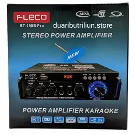 FLECO BT-198B Pro Stereo Power Amplifier Karaoke / Amplifer Murah