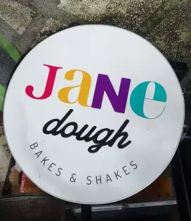 Papan Nama Toko Bekas Bulat, Murah, Stiker Bisa Ganti Desain Sendiri