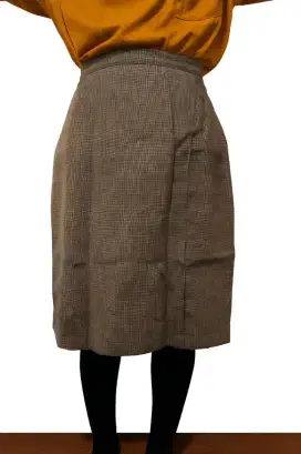 Rok span vintage warna coklat | Old school style
