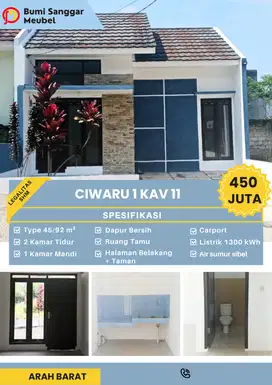 Rumah ready stock di BSM Ciwaru 1 Cibiru Bandung