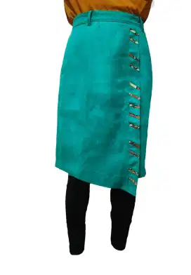 Rok span vintage warna hijau