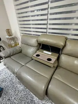 sofa kulit leather sofabed couch custom