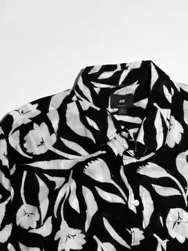H&M Black Floral Shirt