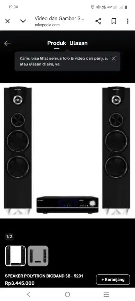 JUAL BEKAS CEPAT SPEAKER POLYTRON BIGBAND BB - 5201