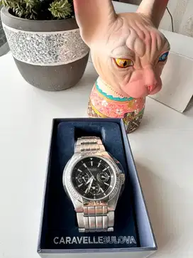 DI JUAL JAM TANGAN ORI CARAVELLE BULOVA MEN’S 12 DIAMONDS DAY DATE