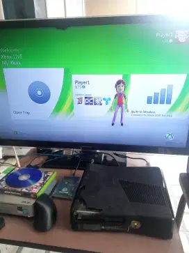 Xbox 360 slim corona unit & adaptor saja hidup
