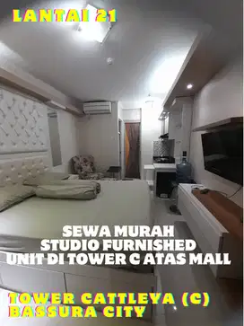 SEWA STUDIO FURNISHED KEREN TOWER C  UNIT DIATAS MALL BASSURA CITY