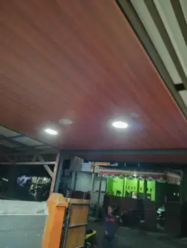 Kanopi alderon singgel leyer kombinasi plafon PVC modern