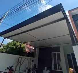 Kanopi alderon singgel leyer kombinasi plafon PVC modern