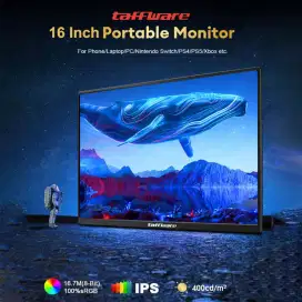 Taffware Portable Monitor Touchscreen 16 Inch IPS FHD