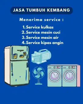 Jasa service kulkas ,mesin cuci ,mesin pompa air ,kipas angin dll