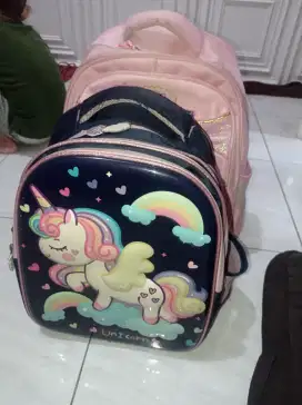 Set Tas Sekolah Anak Perempuan Dapat Dua School Bag Besar dan Sedang