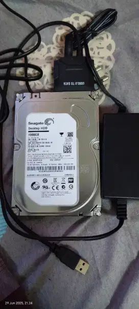 Hdd 3.5 inch ukuran 1 TB +converter external