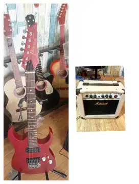 Gitar & monitor sepaket normal siap pakai