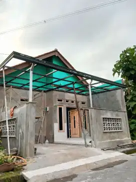 RENOVASI RUMAH RANGKA ATAP BAJA RINGAN PLAVON PVC KANOPI TERAS DLL