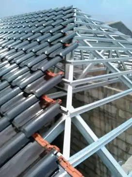 RENOVASI RUMAH RANGKA ATAP BAJA RINGAN PLAVON PVC KANOPI TERAS DLL