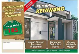Rumah murah start 185 juta Kredit tanpa bank dp 80 jt