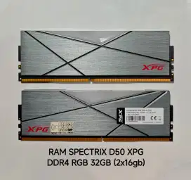 RAM ADATA XPG SPECTRIX D50 DDR4 RGB 32GB (2x16gb)