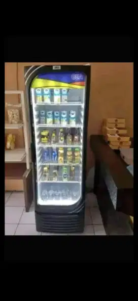 Shocase kulkas minuman dingin ukuran 5 rak normal dingin cepat
