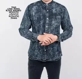Kemeja size xl hitam wash