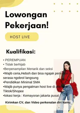 Host live perempuan tidak berhijab