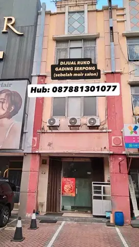 DIJUAL/SEWA - Ruko Sentra Gading Serpong Sinpasa 3 1/4 Lantai -
