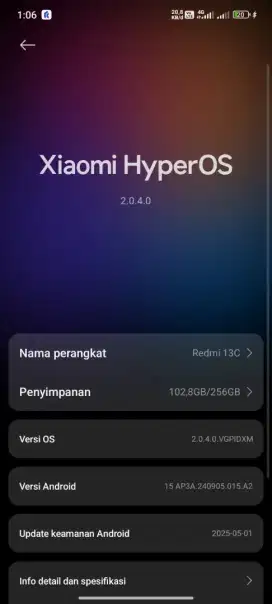 Di jual Xiaomi redmi 13c black 8/256