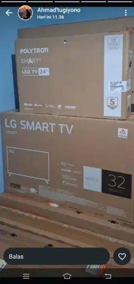 Tv coocaa polytron mulai 24 inc hingga 65 inc+pasang bracket tv