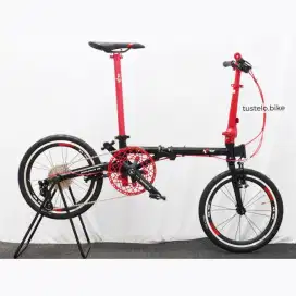 Sepeda Lipat Seli 16 Plus XLR8 Rimbrake 10 Speed Rakitan Tustelo.bike