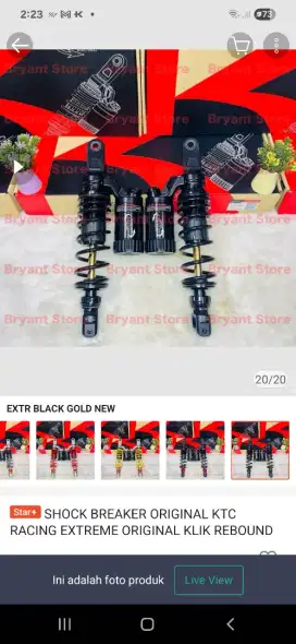 Shock belakang adv new KTC Extreme