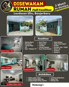 Di sewakan rumah dekat Bandara dgn Full Pasilitas