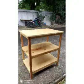 Meja 3 Susun meja kayu Mahoni