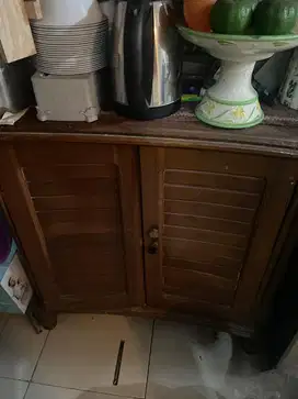 Drawer kayu jati asli dua pintu