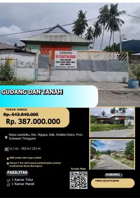 jual murah gudang melalui lelang negara