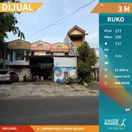 Ruko Strategis Pusat Bisnis di Simpang Wilis Indah Klojen Malang