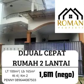 DIJUAL CEPAT RUMAH 2 LANTAI DI DEKAT ROL MERUYA