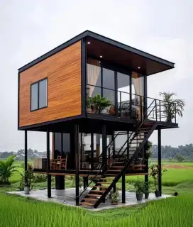 Menjanin bangunan rumah besi