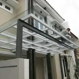 Kanopi atap kaca murah elegan