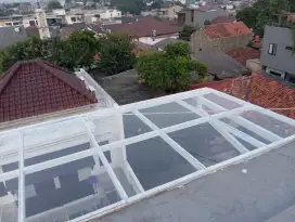 Kanopi atap kaca murah elegan
