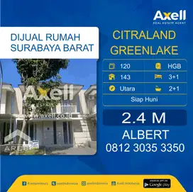 Rumah Citraland Greenlake Dijual