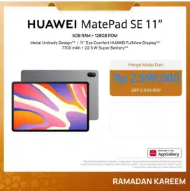 Huawei Matepad Se 11 Garansi Resmi Ram 6/128Gb