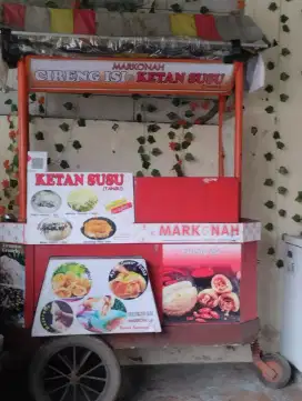 Gerobak besar fullset kompor neon box dan lampu